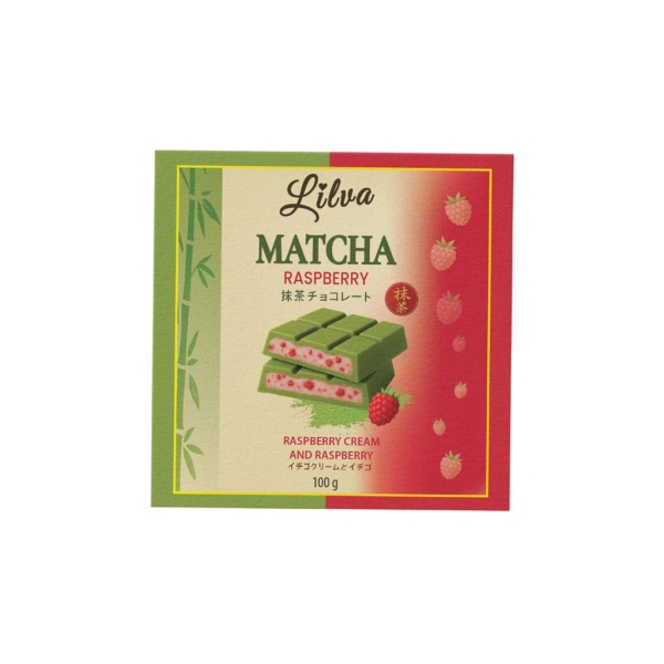 Lilva Matcha Chocolat Framboise 100 gr x 12 pc