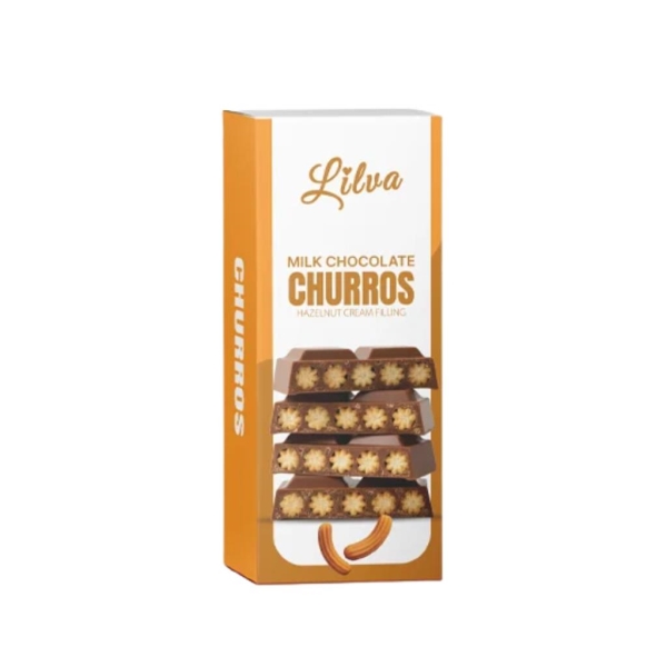 Lilva Chocolade Melk Churros 95 gr x 12 st