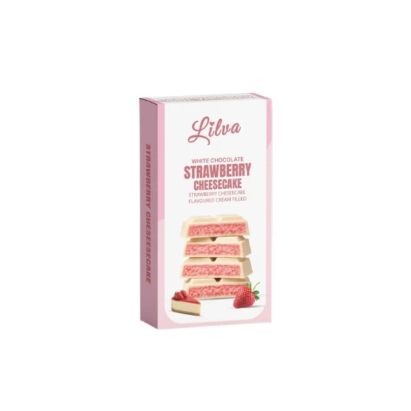 Lilva Chocolat Blanc Fraise Cheescake 75 gr x 12 pc