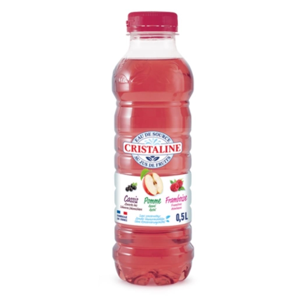 Cristaline Apple/Blackcurrant/Raspberry 500 ml x 24 pc