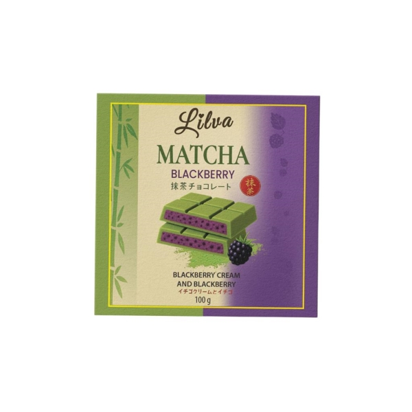 Lilva Matcha Chocolat Mûre 100 gr x 12 pc