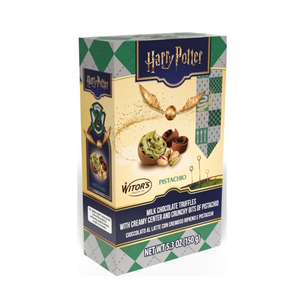 Harry Potter Praline Chocolat Lait & Pistache (vif d'or) 150 gr x 12 pc