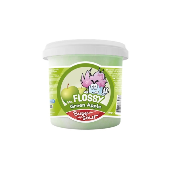 Mr Flossy Cotton Candy Sour Green Apple 40 gr x 12 pc
