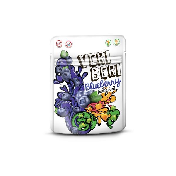 Veri Beri Blueberry fruit strips 50 gr x 28 st (THT = 25/09/26)