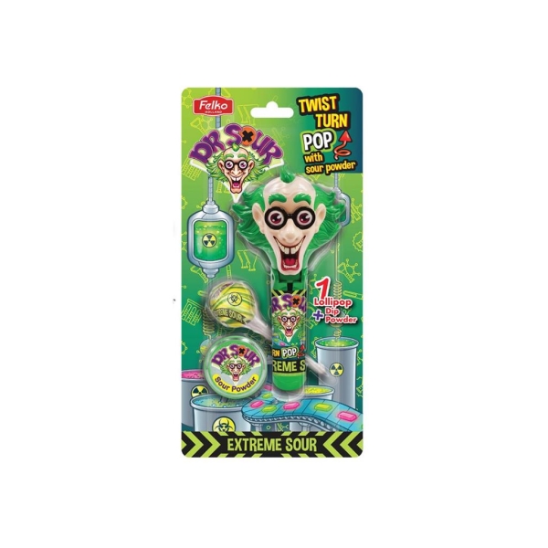 Dr. Sour Twist & Turn Pop Blister Card 17 gr x 6 st