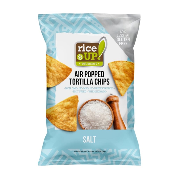 Rice Up Popped Tortilla chips Salt 60 gr x 24 st