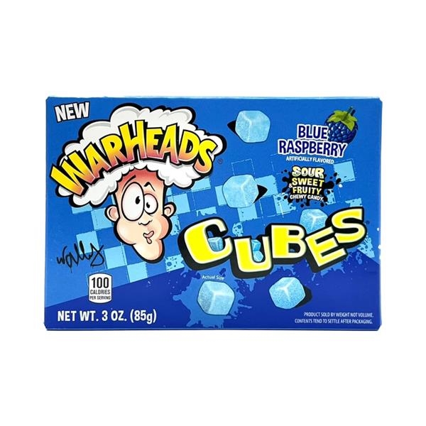 Warheads Blue Raspberry Cubes box 85 gr x 12 pc