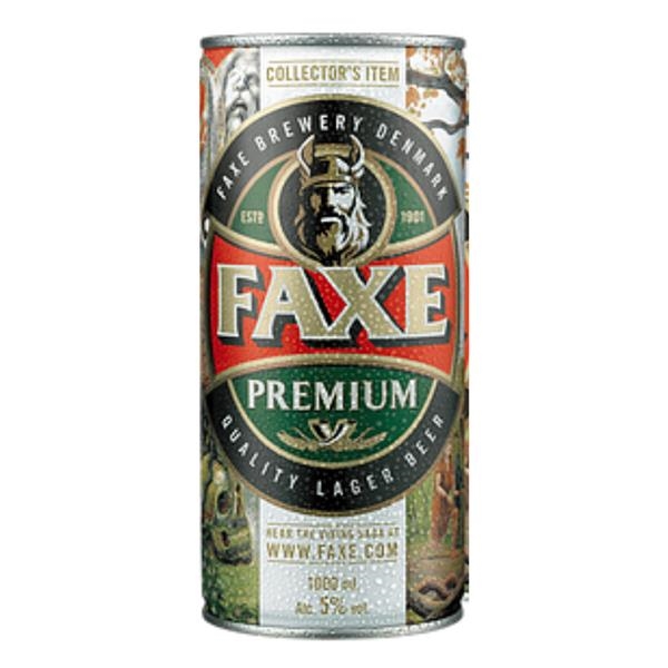 Bière Faxe Premium (5%) 1000 ml x 12 pc