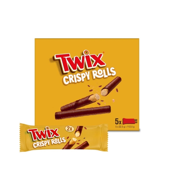 Twix Crispy Rolls 5 x 22,5 gr x 14 st